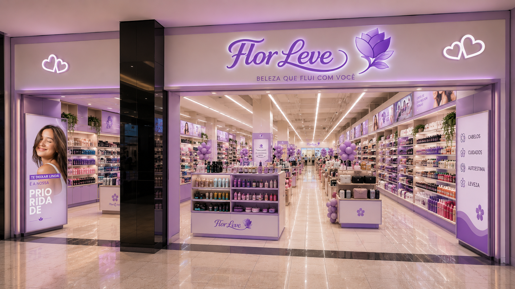 Fachada da loja Flor Leve